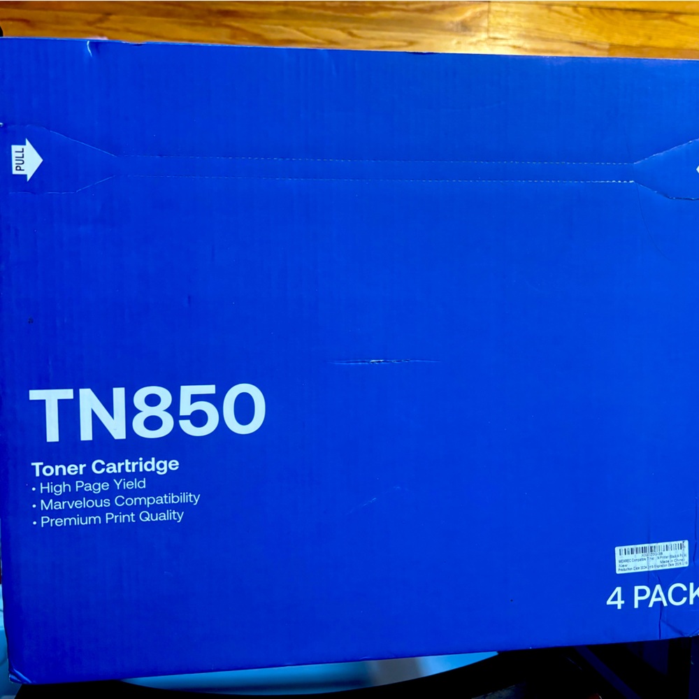 NewTN850 4 pack of high quality , high page yield toner . Premium print quality